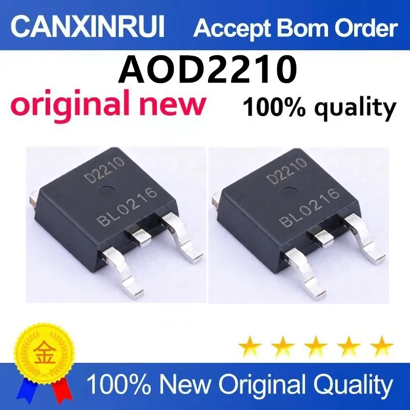 （5pcs10pcs）Brand new original AOD2210 N-channel field-effect MOS transistor 18A 200V package TO-252
