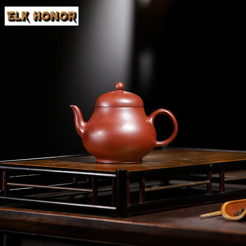 

200ml Creative Yixing Purple Clay Teapots Famous Artists Handmade Pear Shape Pot Raw Ore Mud Kettle Chinese Zisha Tea Set Gifts