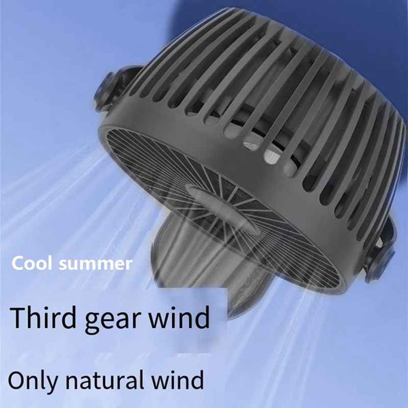 Clip On Fan Usb Charging Outdoor Portable Student Dormitory Rotating Silent 3-Speed Adjustable Fan For Bedroom Office