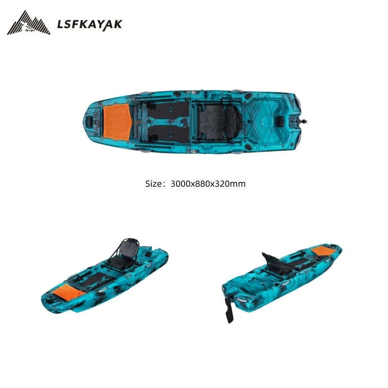 Airo 10ft 3M Length Modular Reliable High Performance Solo Sea Fishing Kayak with Paddlers Driving