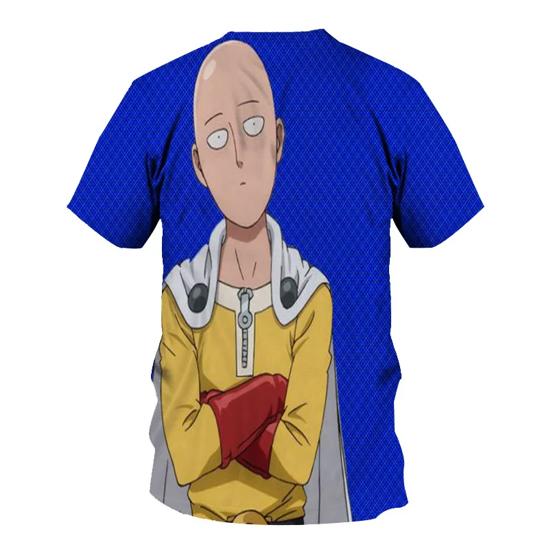 2021 Fashion Classic Anime One Punch Man Funny T-Shirt Summer Harajuku Cool Streetwear Casual Japanese Saitama Teacher Hip Hop