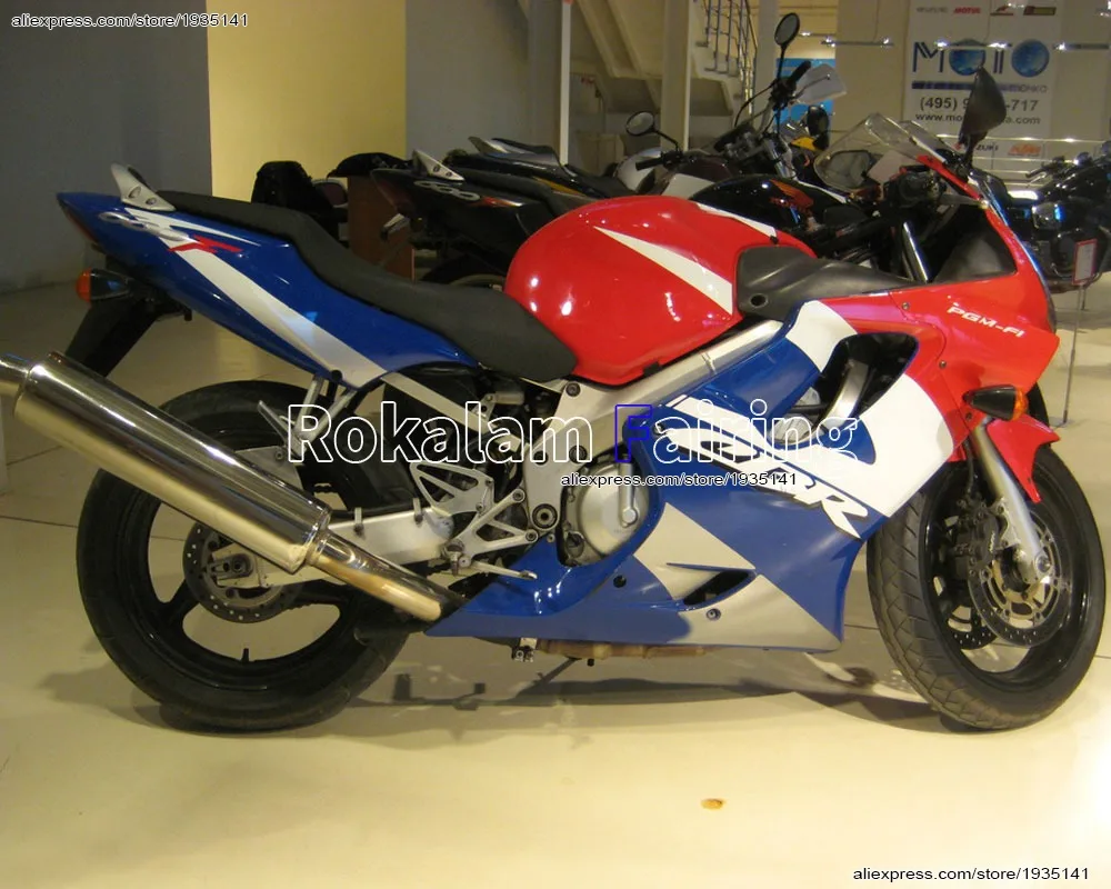 

For Honda CBR600 F4i 2004 2005 2006 2007 CBR 600 F4i 04 05 06 07 Red White Blue Sportbike Fairing (Injection molding)