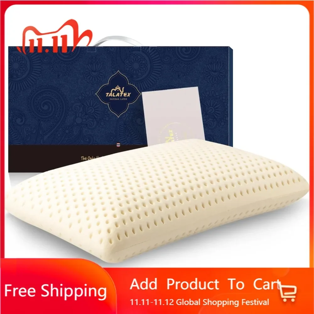

Luxury 100% Natural Talalay Latex Pillow - Pressure-Relieving, Chemical-Free, Premium Quality