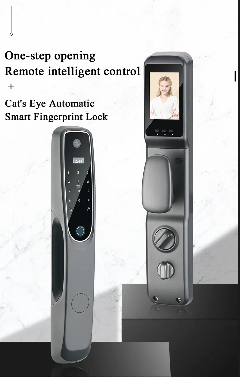 Electronic Waterproof Digital WiFi Tuya Smart Locks Fingerprint password Card Keyless Smart camera Door Lock