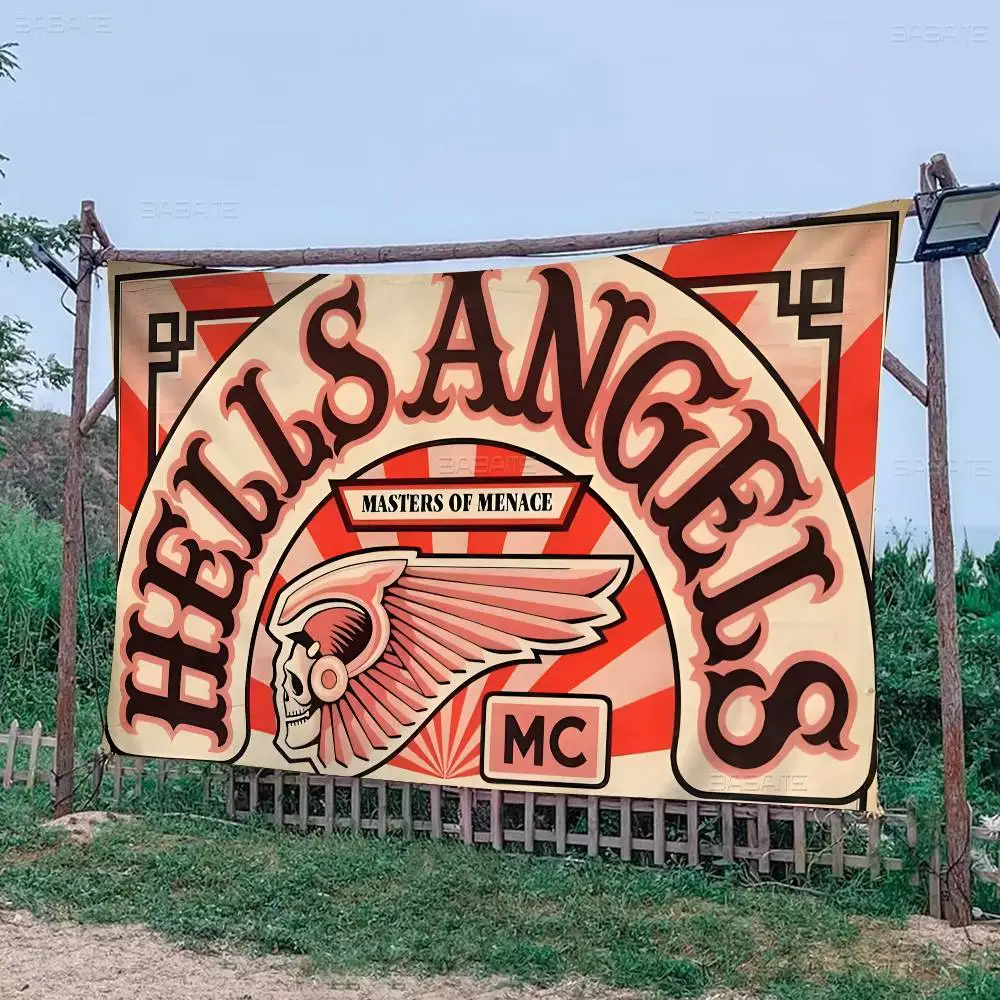 Club H-Hells A-Angels Logo Banner INS Style Outdoor Party Decoration Atmosphere Flag