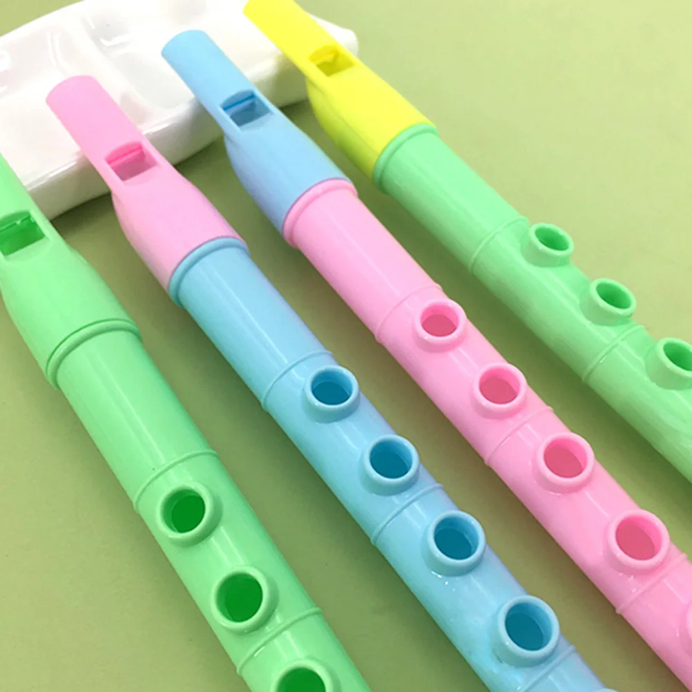 

12pcs 6-Hole Recorder Flute Children Plastic Wind Instrument Music Learning Tool For Kids Hand Practice Random Color