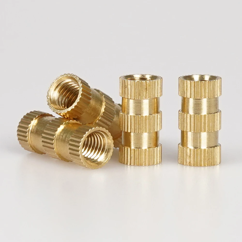 M2 M2.5 M3 M4 M5 M6 M8 M10 Brass Heat Threaded Insert Nut Hot Melt Knurled Injection Embedment Nut of Plastic 3D Pringting