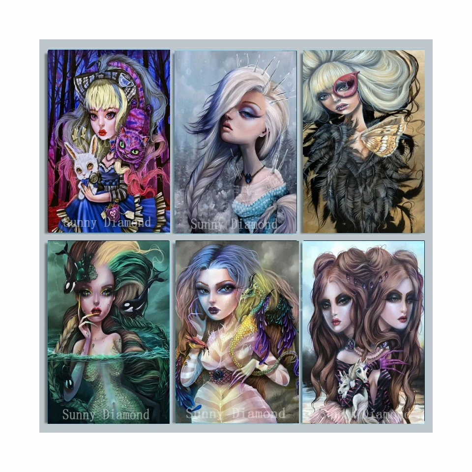 

DIY Diamond Painting Vampire Mermaids Girl Ghost Full Drill Modern Eden Gallery Animal Embroidery Cross Stitch Mosaic Home Decor