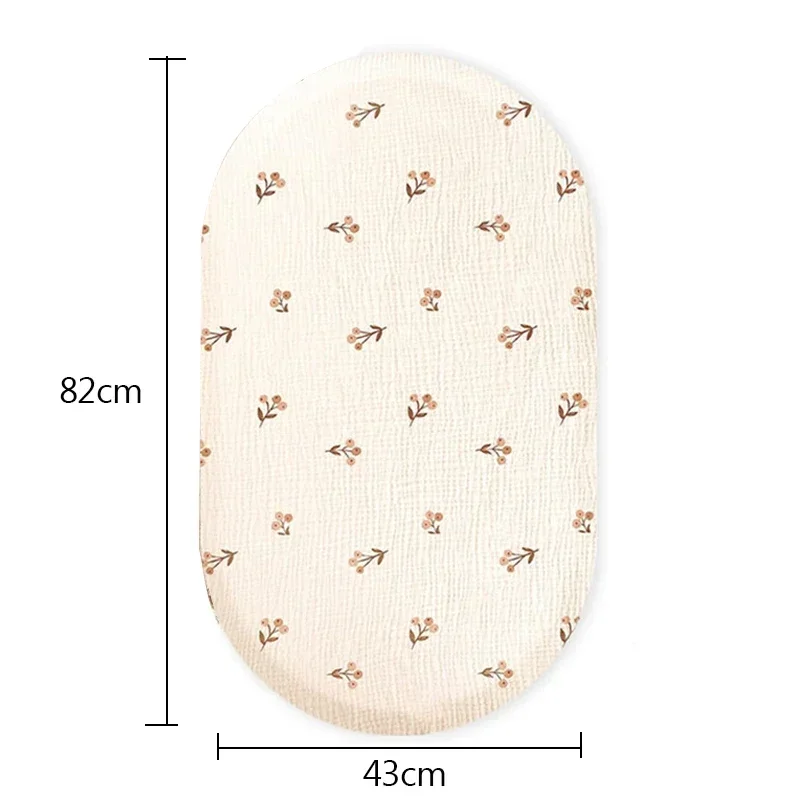 Baby Muslin Crib Sheets Fitted Crib Sheet For Standard Crib Mattress 32.3x16.9x3.9inch Neutral Muslin Gauze Cribs Mattress Sheet