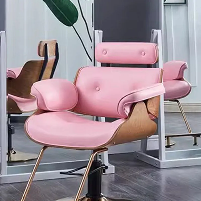 Hair Salon Barber Chair Makeup Beauty Metal Professional Ergonomic Hairdressing Barber Chair Swivel Silla Giratoria Furniture