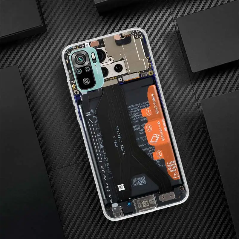 Motherboard Circuit Inside Electronics Silicon Call Phone Case For Xiaomi Redmi 10 10C 12 12C 9 9C 9A 10A 9T 8A 7A 6A 8 7 6 Pro