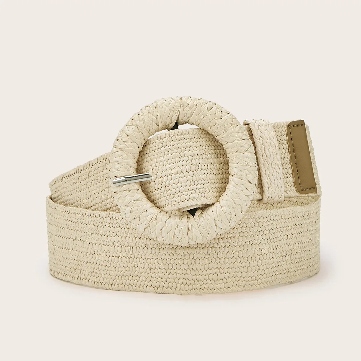 New Woven Waistband for Women, Retro Cotton and Linen Ethnic Style Dress, Waist Closure, Round Buckle Decorative Waistband