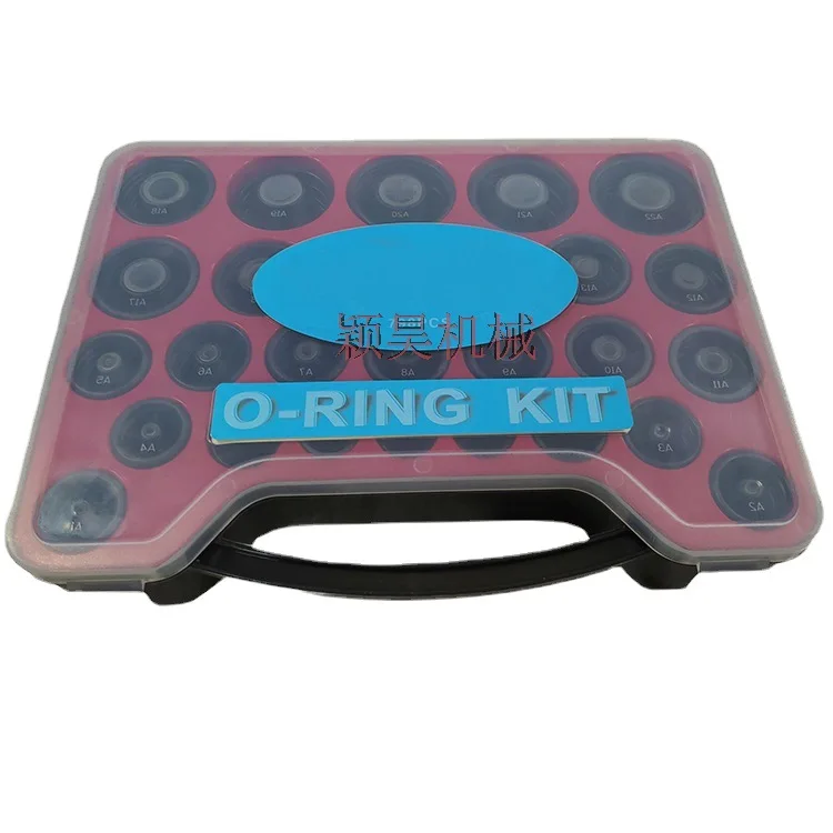 O-ring repair box set, Ding green rubber O-ring is suitable for Kato excavator repair box, portable box.