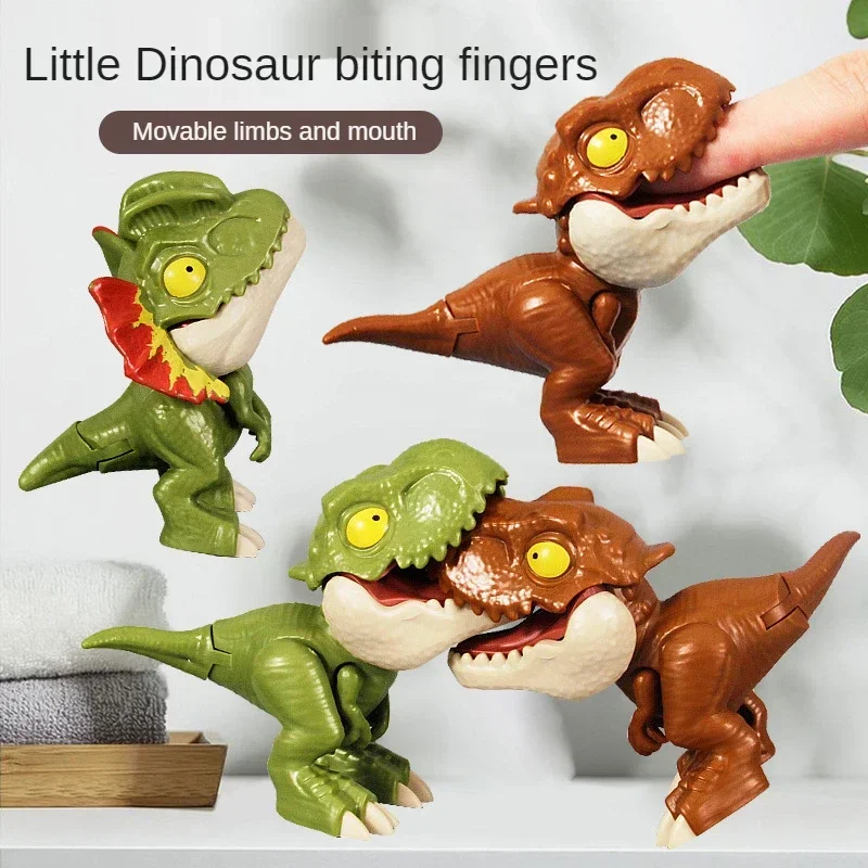 Dedo Dinosaur Anime Action Figures Brinquedos, Ovos engraçados de Dino, Brinquedos Tricky Criativos, Modelo de Tiranossauro