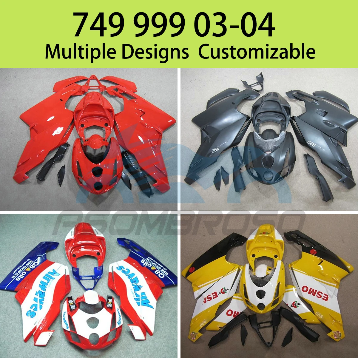 

Fairing Kit for Ducati 749 999 2003 2004 Free Custom ABS Injection Motorcycle Accessory Complete Fairings Bodywork Set 03 04