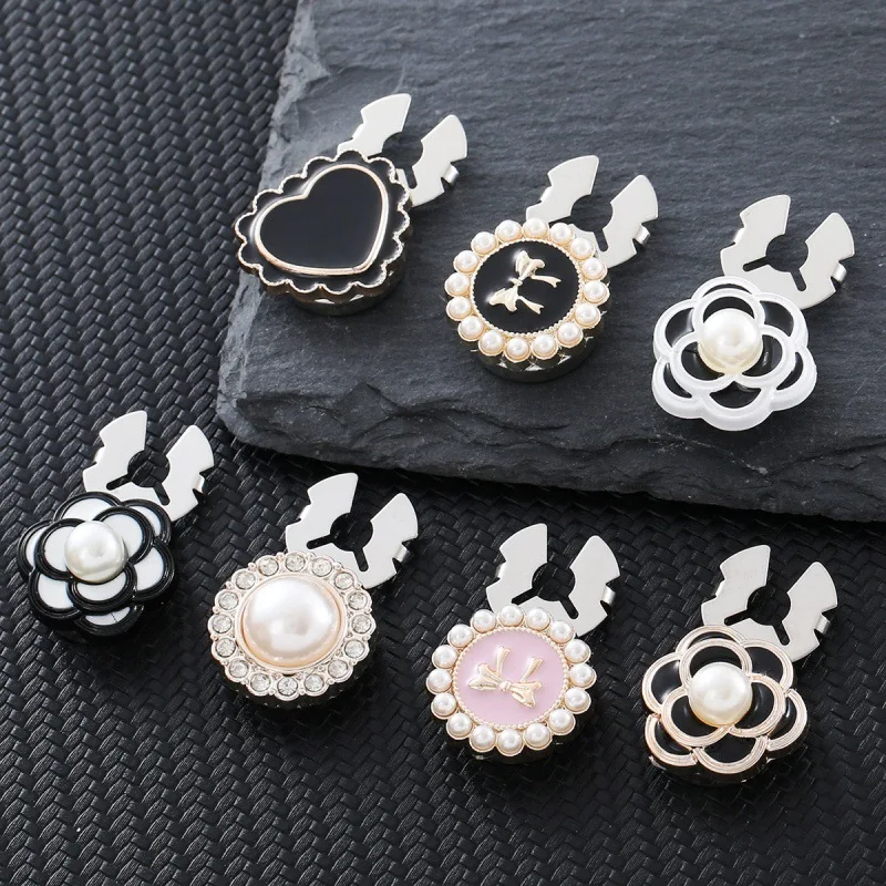 1 قطعة أزرار أكمام زهرة الكاميليا اللؤلؤ الرجعية كريستال القلب قميص للجنسين أزرار الكفة الزخرفية مجوهرات الأزياء والاكسسوارات #1