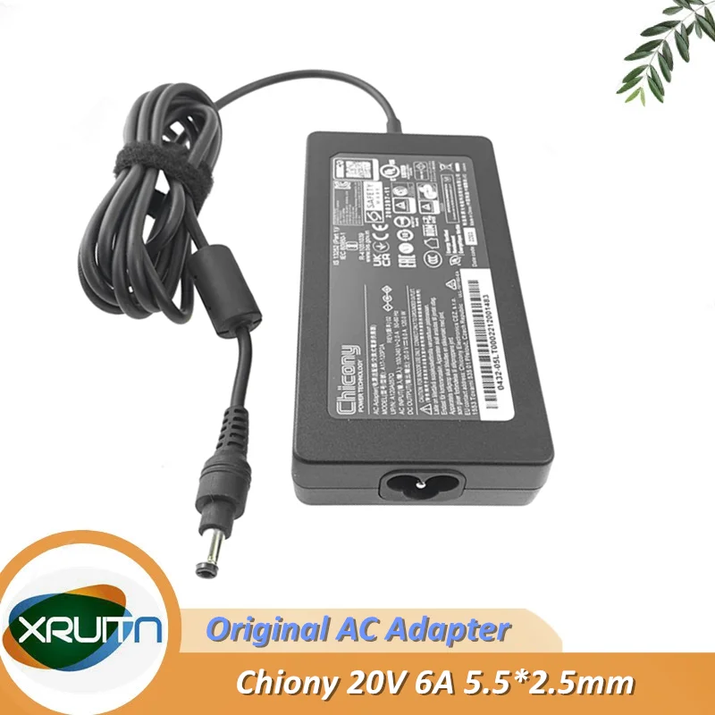 Original For Intel NUC Laptop Power Supply Chicony 20V 6A 120W AC Adapter Charger A17-120P2A A120A057Q Genuine 5.5x2.5mm