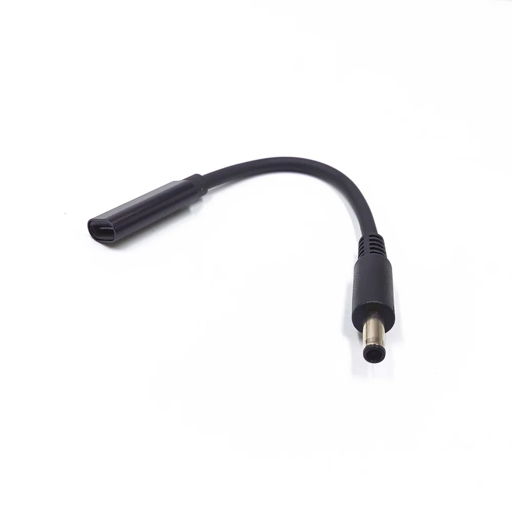 USB 3.1 Type C PD Power Adapter Converter DC Plug 4.5*3.0 0.6mm Male Jack Connector for Dell Laptops Charging Cable 15cm