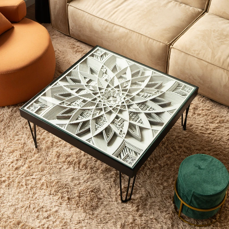 

Creative solid wood coffee table light luxury high-end balcony small tea table simple furniture living room home tea table