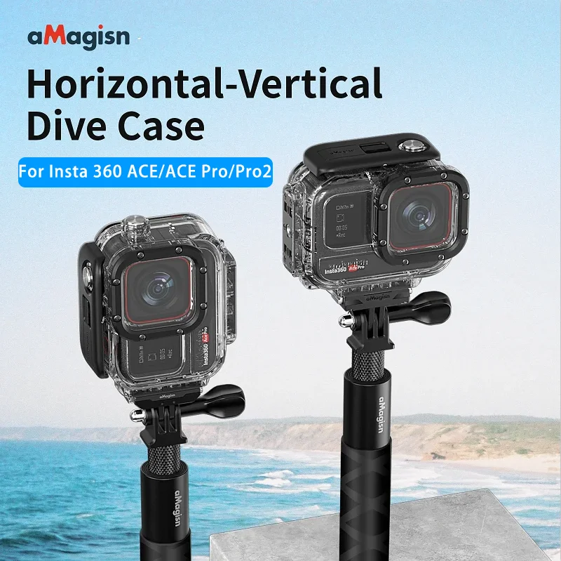

aMagisn For Insta360 Ace/Ace Pro/Pro 2 60M Dive Case Waterproof Housing Shell Protective Cover Shell