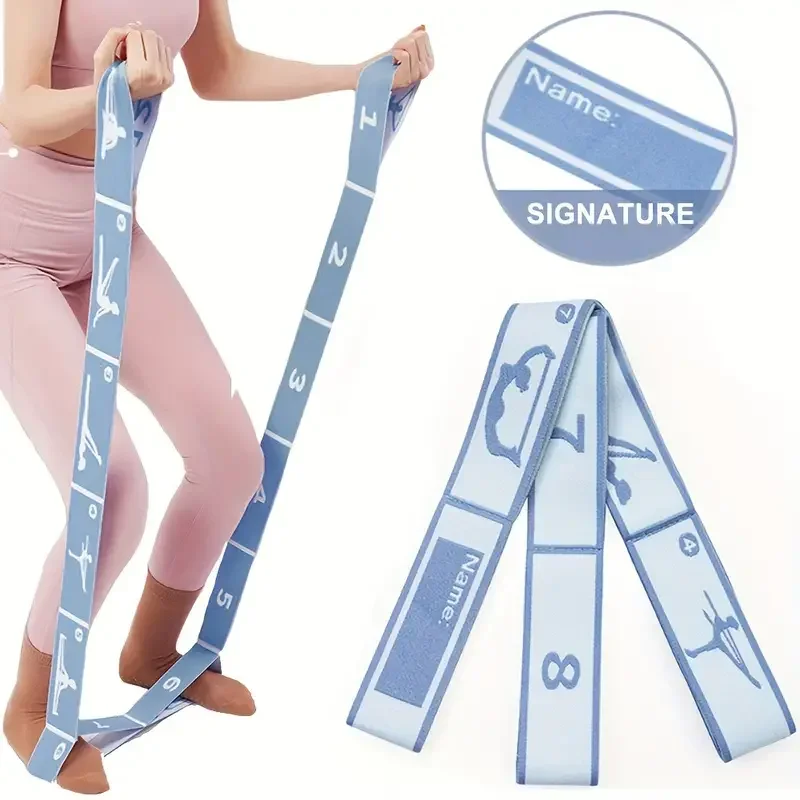  Yoga Stretching Strap Stretch Band with 8 Loops, Yoga Strap, Shoulder Saver for Beginners for Effective Stretching Yoga Traini