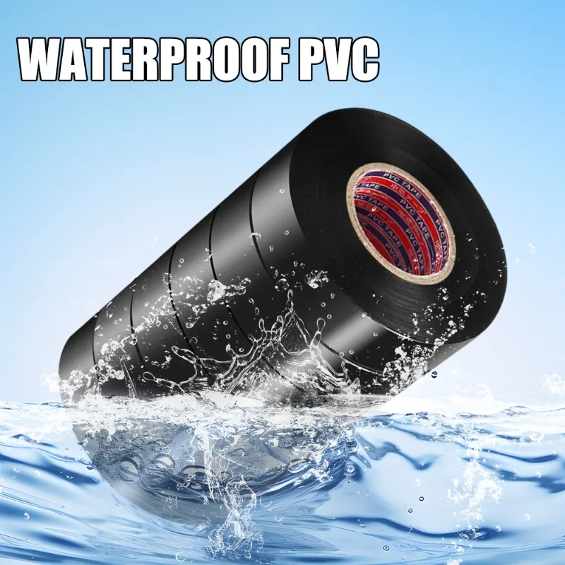 أشرطة PVC العازلة الكهربائية، مقاومة للحرارة، شريط عازل أسود، أشرطة حماية الأسلاك الكهربائية ذاتية اللصق