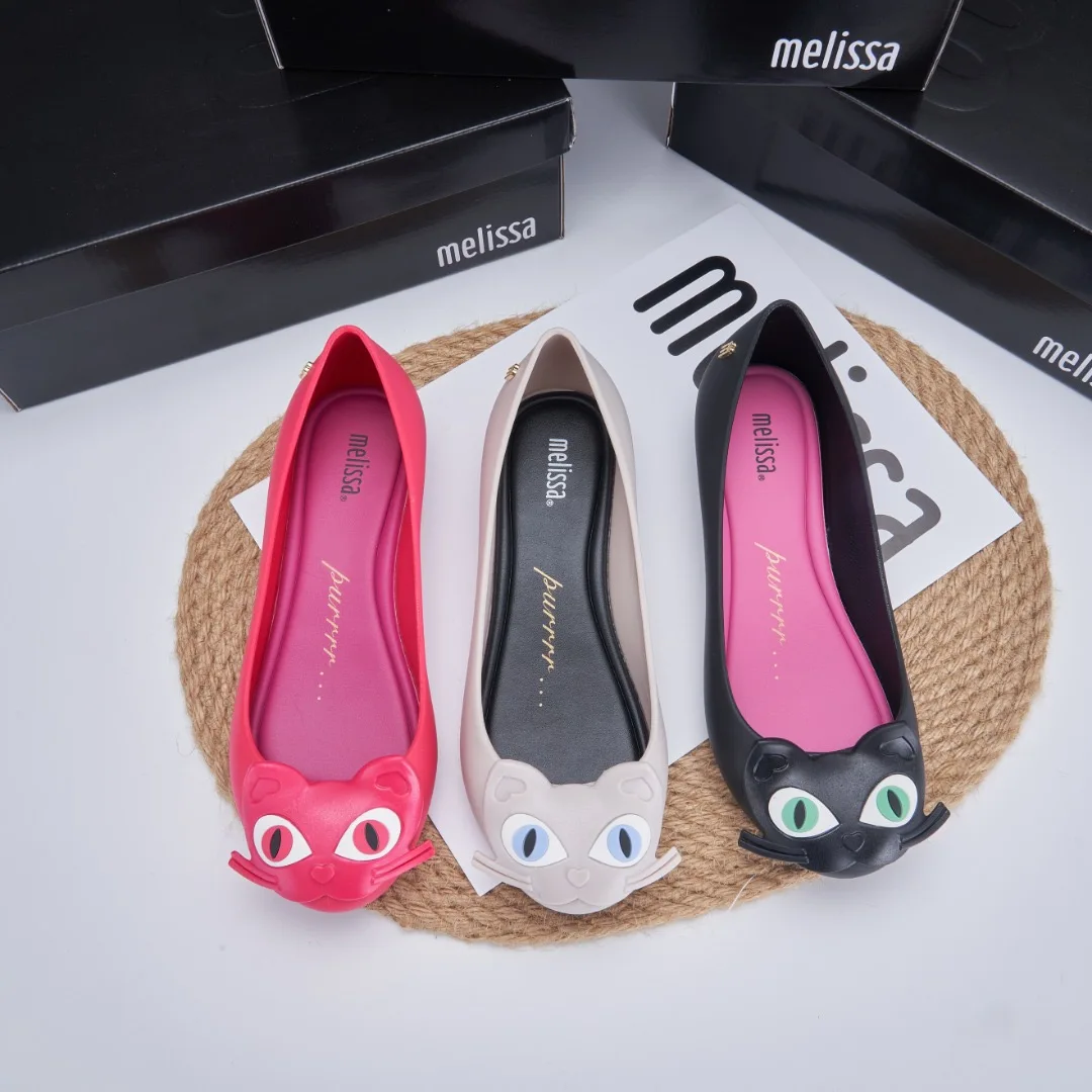 Cute Cat Women Adulto Jelly Shoes Summer Sandals 2024 New Women Jelly Sandals Female Classic Jelly Shoes Woman