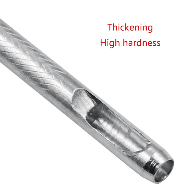 A2UD Aggiornato Rotondo Hollow Strumento Pugno Artigianale in Pelle Hollow Hole Acciaio Carbonio per Cinturini