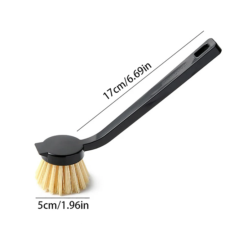 Brosse à vaisselle sans huile à long manche, brosse à casseroles, brosse à vaisselle pour livres, cuisine, casserole, 1 pièce