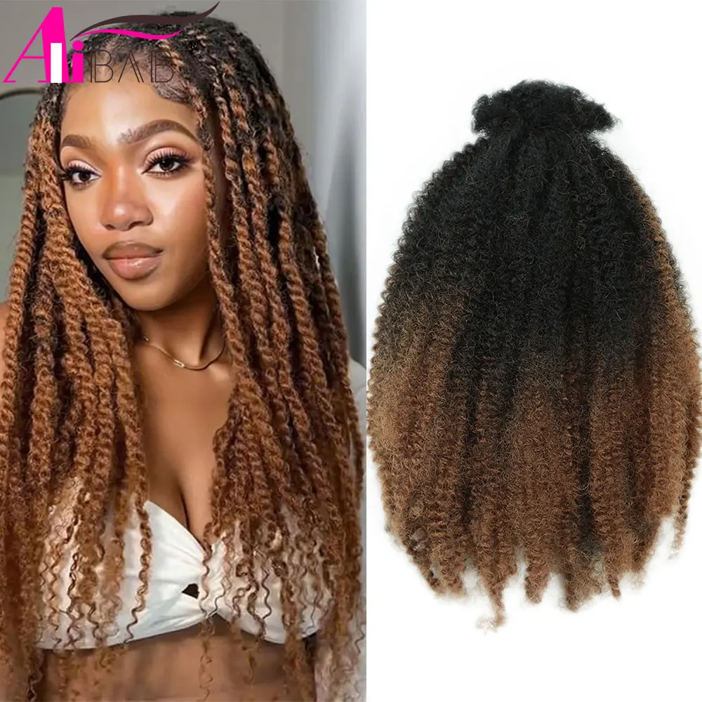 

Синтетические волосы для плетения Aliababy 12 дюймов, пряди Marley Twist, афро-косички, с протеином, для наращивания, для женщин