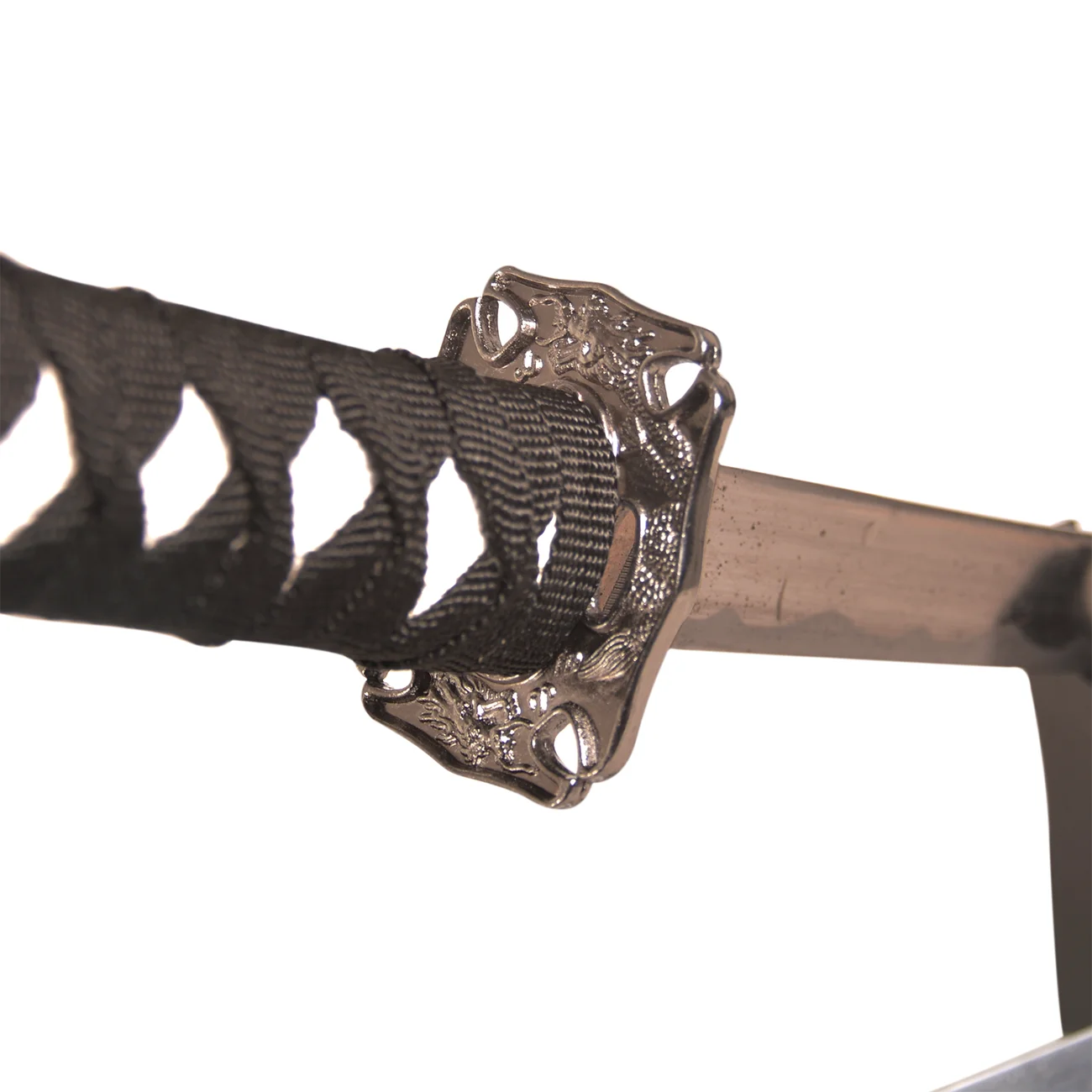 طقم سيف ساموراي أصلي مكون من 3 قطع مع حامل عرض من 3 طبقات - زخرفة "الولاء، العدالة، الشجاعة" المحفورة #5