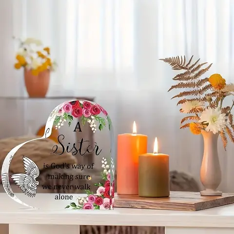 पैक ऐक्रेलिक हार्ट बहन उपहार, बहन की यादगार, वेलेंटाइन डे उपहार, स्मृति उपहार, बहन के लिए जन्मदिन उपहार, घर की सजावट, 8 best sales बहन के जन्मदिन का उपहार - №8