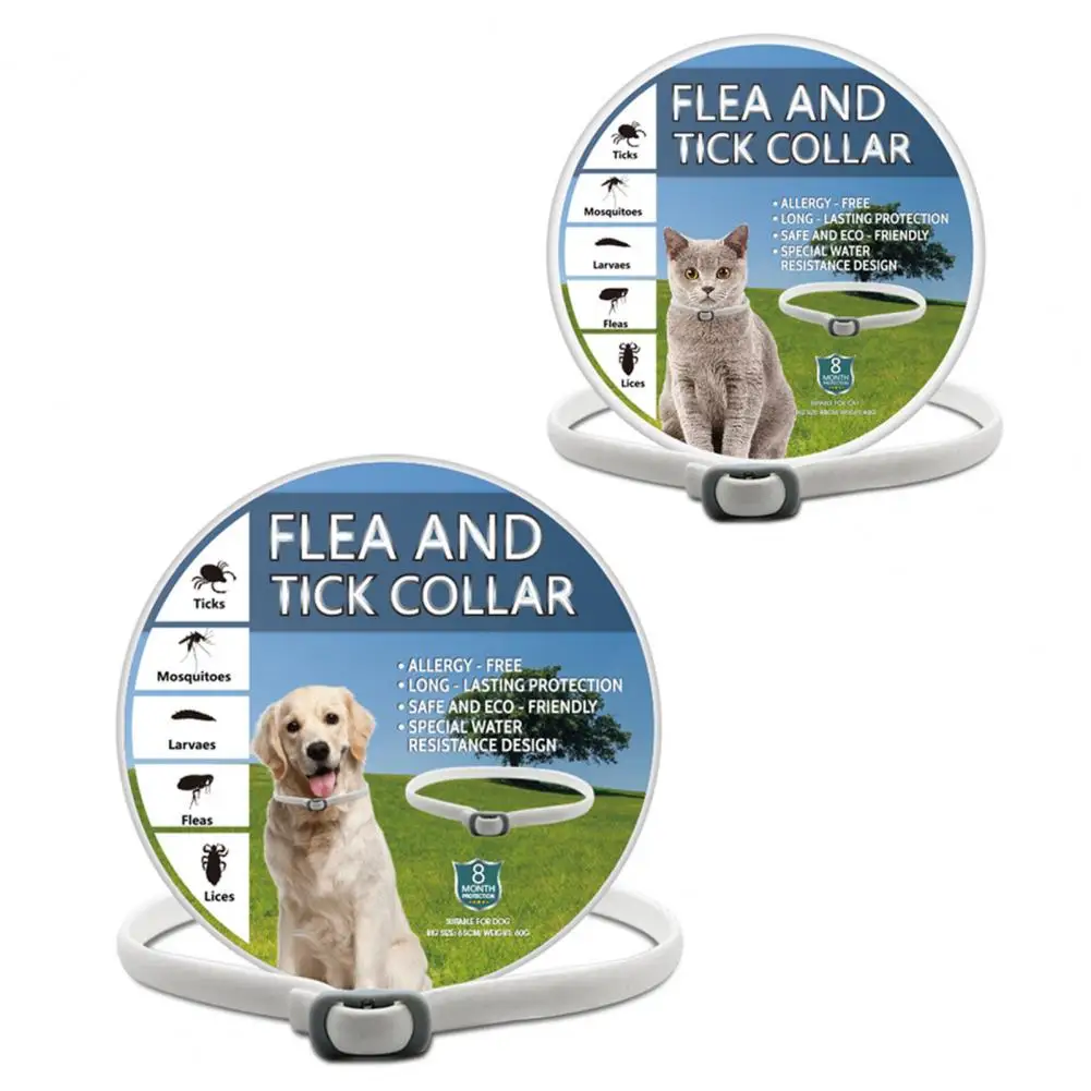 Adjustable Size Dog Flea Collar Dog Flea Collar Long-term Protection Flea Tick Collar for Cats Dogs Natural Pet for 8 for Pets