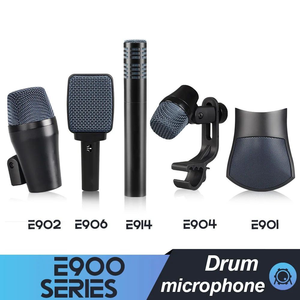 

E900 series metal wire instrument drum microphone bass, Tom/Snare&Cymbals microphone set, E901/E902/E904/E906/E914