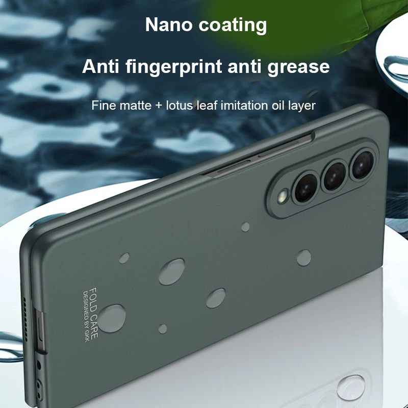 Ultra-thin Dropproof Folding Phone Case For Samsung Galaxy Z Fold 3 Fold 4 5G Fold3 Fold4 Case Cover with HD Tempered Glass Film