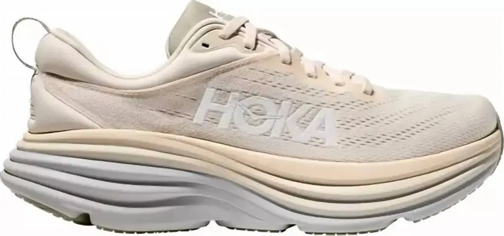 Hoka | Men's Bondi 8 Running Shoes In Oatmilk