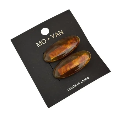 Симпатичная заколка для волос контрастного цвета для женщин, овальная заколка для челки из ацетата, заколка-утка для девочек, темпераментный головной убор, аксессуары для волос овальная заколка для волос отзывы - №5