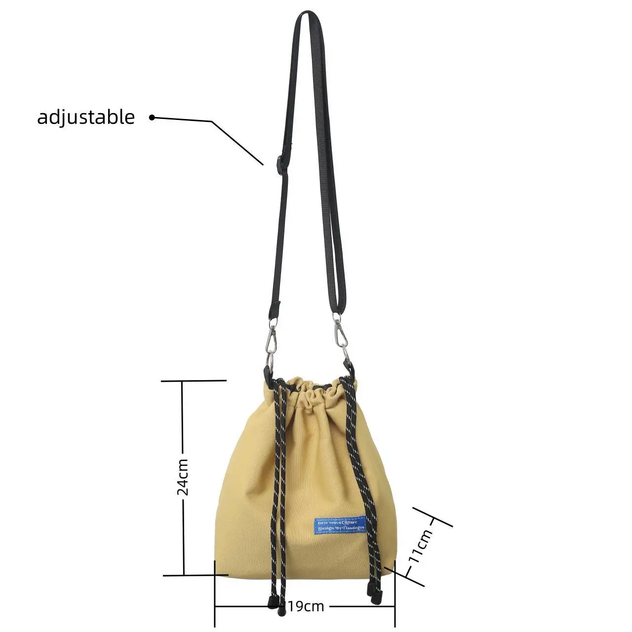 Cloth Bag Bag 2024 New Women\'s One Shoulder Diagonal Straddle Bag Fashion Drawstring Bag Men\'s Water Bucket Bag Couple Tote Bag