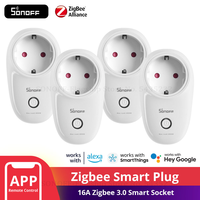 1-5PCS SONOFF S26R2ZB Zigbee Plug 16A EU Outlet Timer Switch Remote Control Socket Work with ZigBee 3.0 Hub Zigbee2mqtt