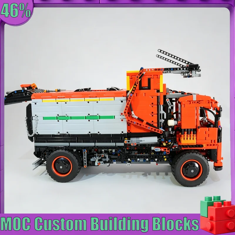 4041PCS MOC Front Loading Garbage Truck Model Custom Puzzle Technical DIY Assembly Toy Creative Collection Display Popular Gift