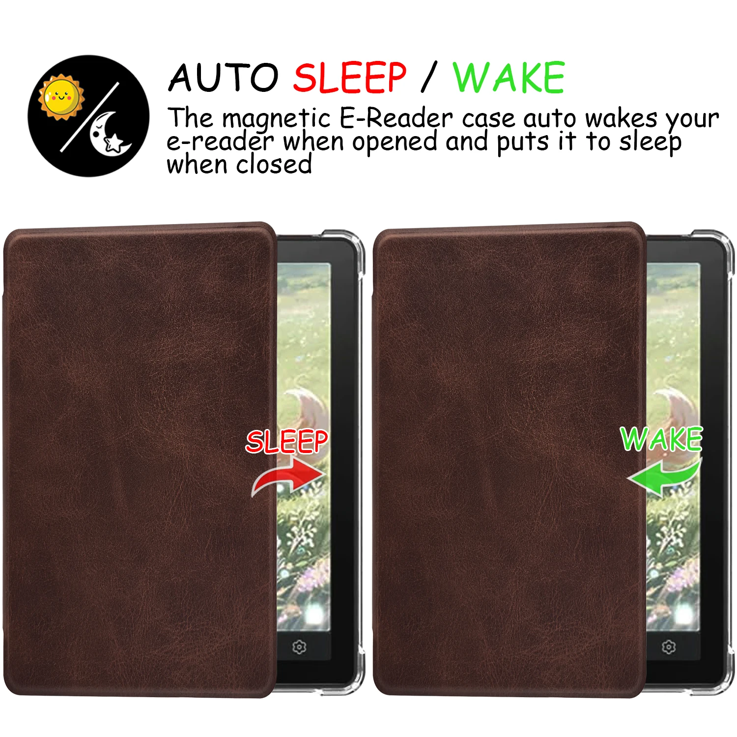 Przezroczyste etui z TPU na tył telefonu 6'' Bigme B6 Color/Bigme B6 Ultra-Thin z funkcją automatycznego usypiania/budzenia - wzmocnione narożniki, magnetyczne zamknięcie — zdjęcie produktu 4
