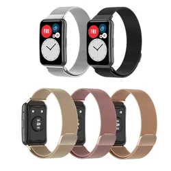 For Huawei Watch Fit Se New Special Edition Milanese Magnetic Loop Stainless Steel Band Strap Wristband