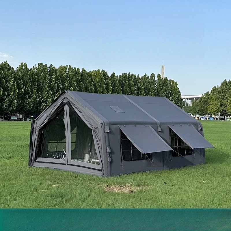 

14 m2 inflatable tent camping campground tank gray 14 flat outdoor ridge long overnight equipment