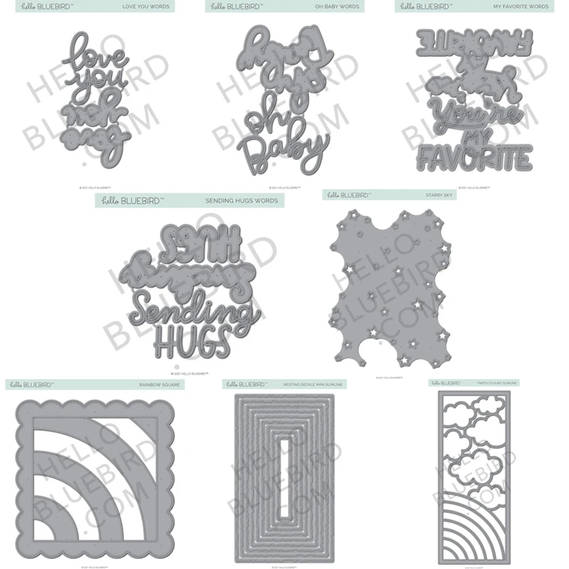 2022 AliliArts Metal Cutting Dies Words & Slimline diy Scrapbooking Photo Album Decorative Embossing PaperCard Crafts Die
