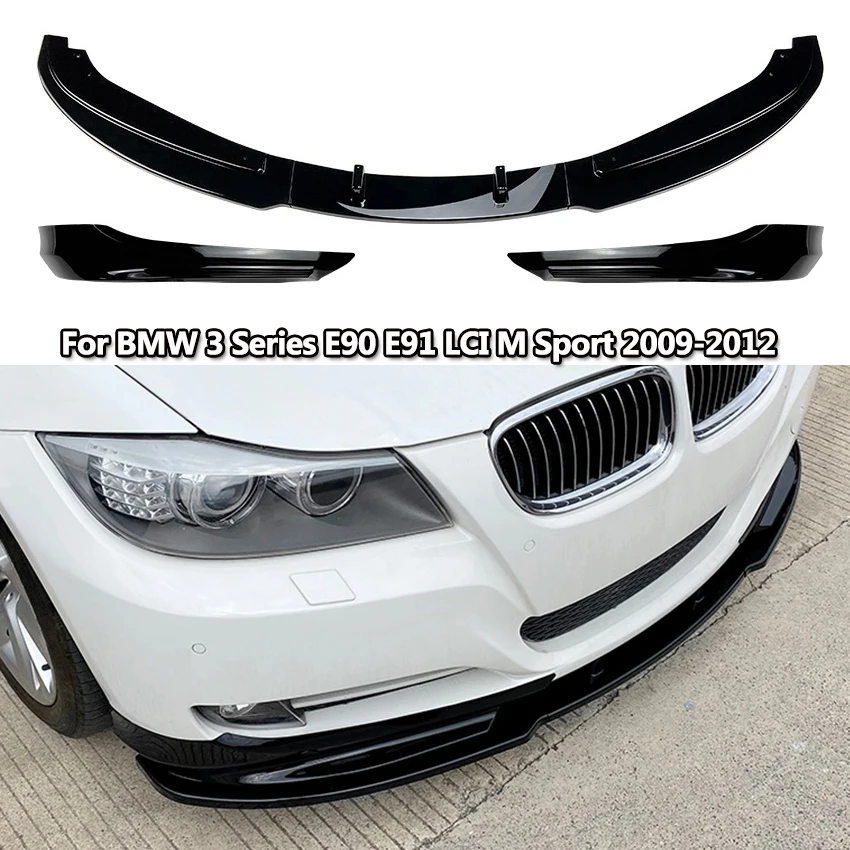 

Car Front Bumper Lip Splitter Diffuser Body Kits Spoiler Bumper Guard Protector For BMW 3 Series E90 E91 LCI M Sport 2009-2012