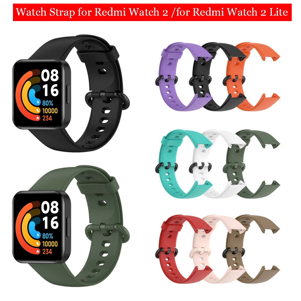 

Silicone Watch Strap for Redmi Watch 2 /for Redmi Watch 2 Lite Bracelet Watchband Smart Watch Replacement Sport Wristband Strap