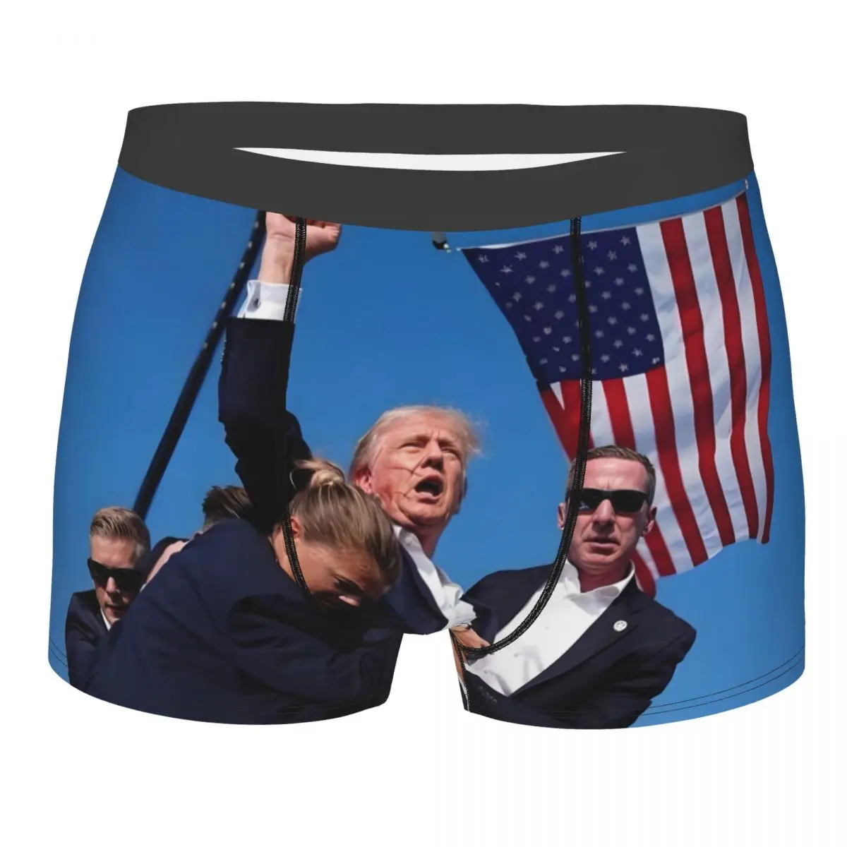 Custom Trump Will Be Back Underwear para Homens, Stretch American Back, EUA Boxer, Cuecas, Shorts, Calcinhas, Cuecas Macias