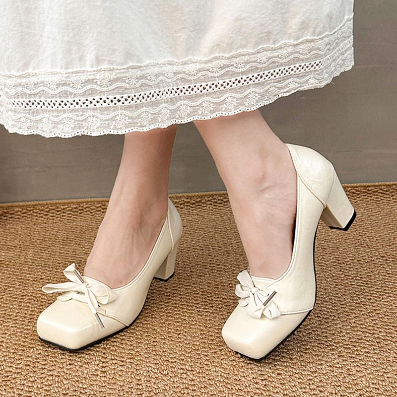 Square Toe High Heels Women Sh - Women Shoes Size 7 ulasan dan harga