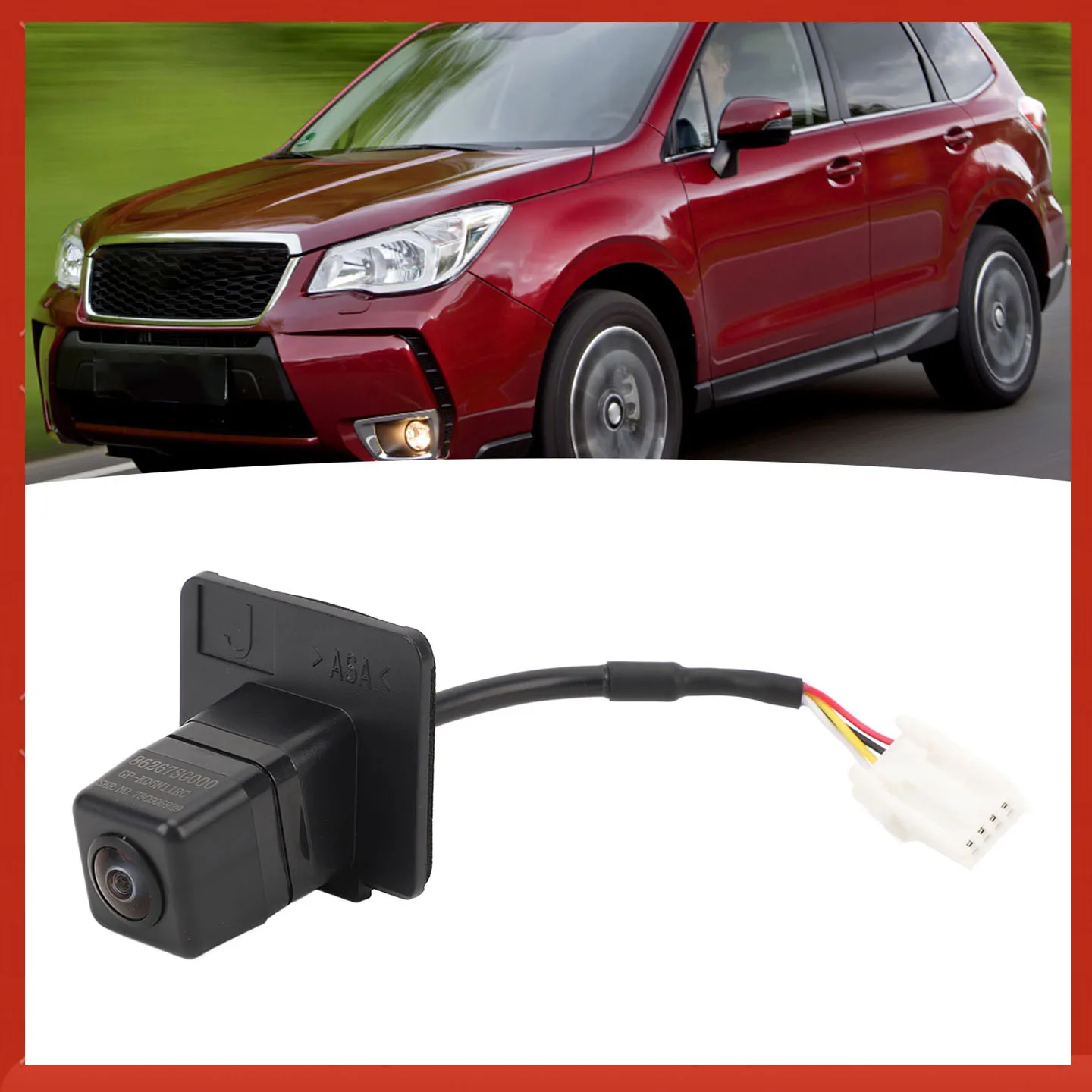 كاميرا احتياطية للرؤية الخلفية مقاومة للماء صورة عالية الوضوح تحسين سلامة وقوف السيارات SU1960102 لسيارة فورستر 2014 إلى 2016