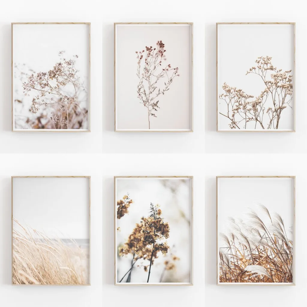 Modern Minimalist Poster Botanical Art Print Home Wall Decoration Foliage Branches Cold Plant Diamond Painting